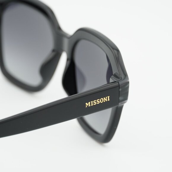 Missoni MIS 0130/G/S 0807 9O Sunglasses Black Square Frame, Grey Lenses main image 7